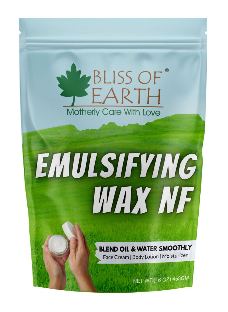BLISS OF EARTH Bliss of Earth 16 OZ Emulsifying Wax NF Cosmetic Grade Wax Best for Thickening Soap Lotion Body Moisturizer & DIY Products 453gm  - Image 1