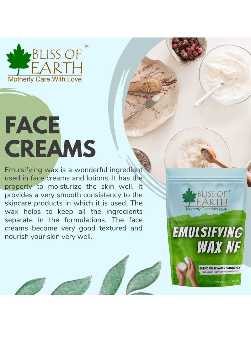 BLISS OF EARTH Bliss of Earth 16 OZ Emulsifying Wax NF Cosmetic Grade Wax Best for Thickening Soap Lotion Body Moisturizer & DIY Products 453gm  - Image 4