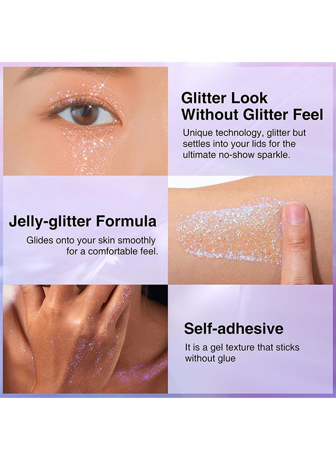 LANGMANNI Holographic Body Glitter Gel, Cosmetic-Grade, Color Changing Glitter For Face, Body And Hair, Safe And Easy To Use, Perfect For Festivals Parties, Vegan And Cruelty Free  - Image 4
