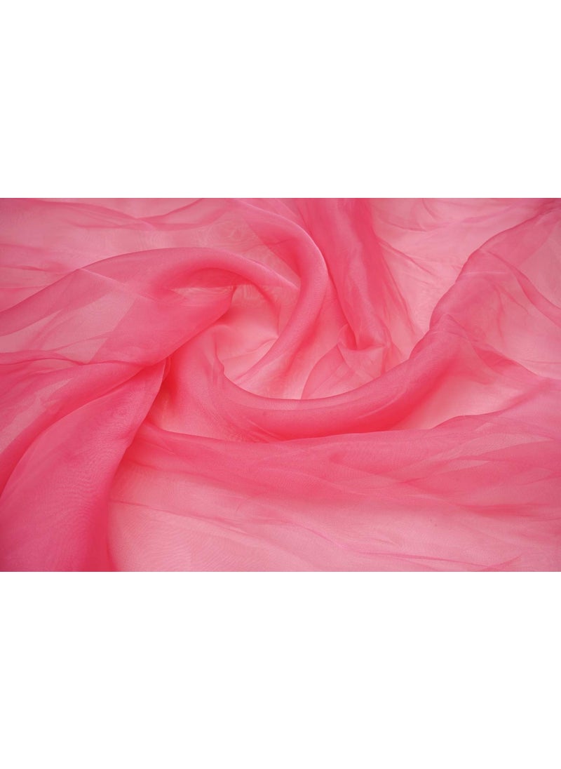 Pehnava Fab studio - Pehnava Fab Studio Tissue Organza Fabric for Dress Cloth Material for Use in Fancy Garments Making Frocks GownsDresses and Also Wrapping Party Wedding DecorationsPale Violet Red5 Meter - Image 1