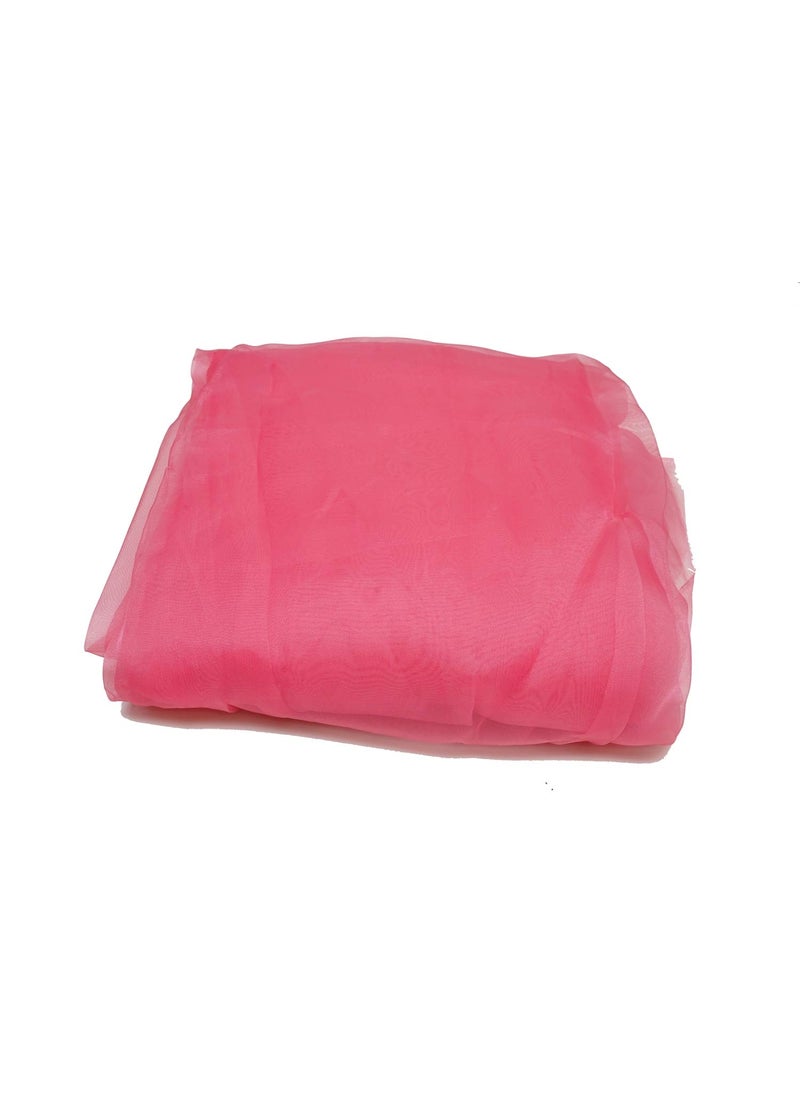 Pehnava Fab studio - Pehnava Fab Studio Tissue Organza Fabric for Dress Cloth Material for Use in Fancy Garments Making Frocks GownsDresses and Also Wrapping Party Wedding DecorationsPale Violet Red5 Meter - Image 1