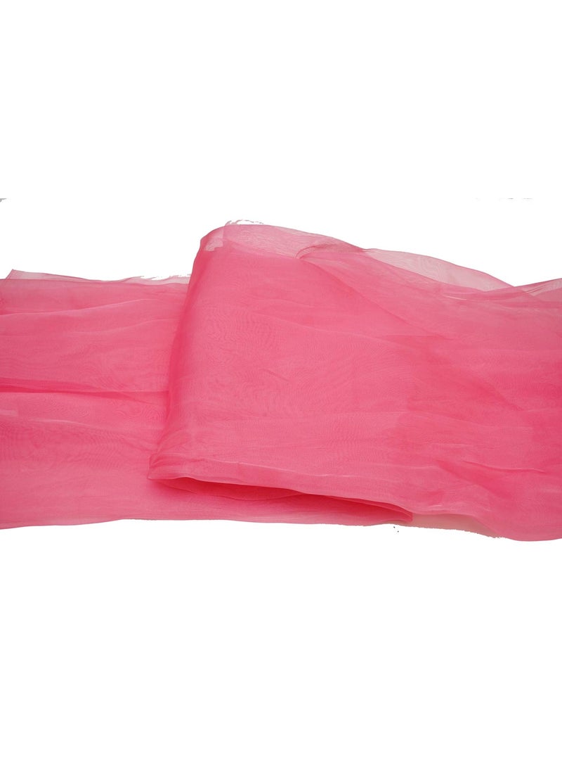 Pehnava Fab studio - Pehnava Fab Studio Tissue Organza Fabric for Dress Cloth Material for Use in Fancy Garments Making Frocks GownsDresses and Also Wrapping Party Wedding DecorationsPale Violet Red5 Meter - Image 1