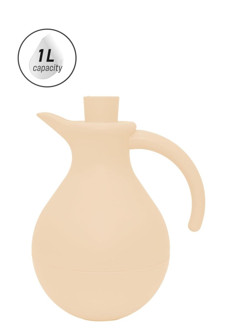 Bright Stone Sand Color Vacuum Flasks, 1L  - Image 1