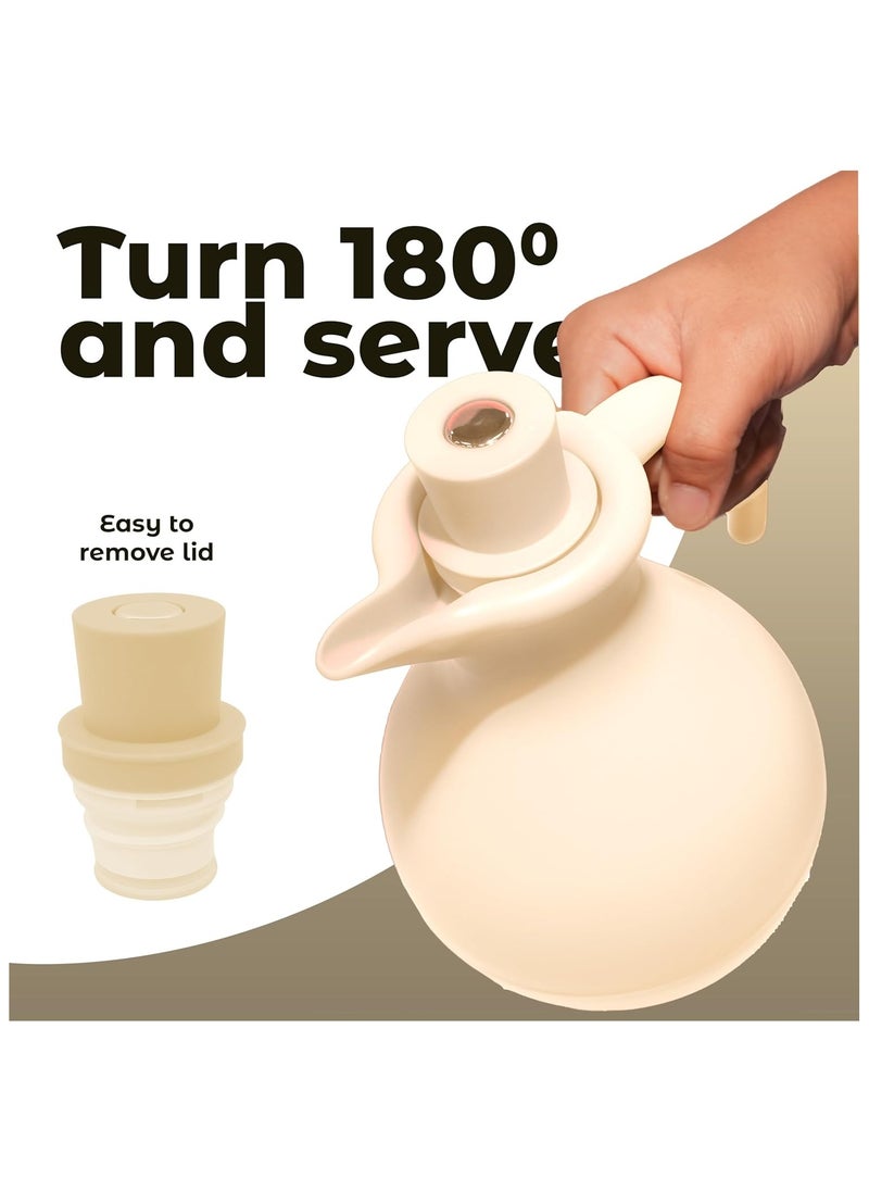 Bright Stone Sand Color Vacuum Flasks, 1L  - Image 3