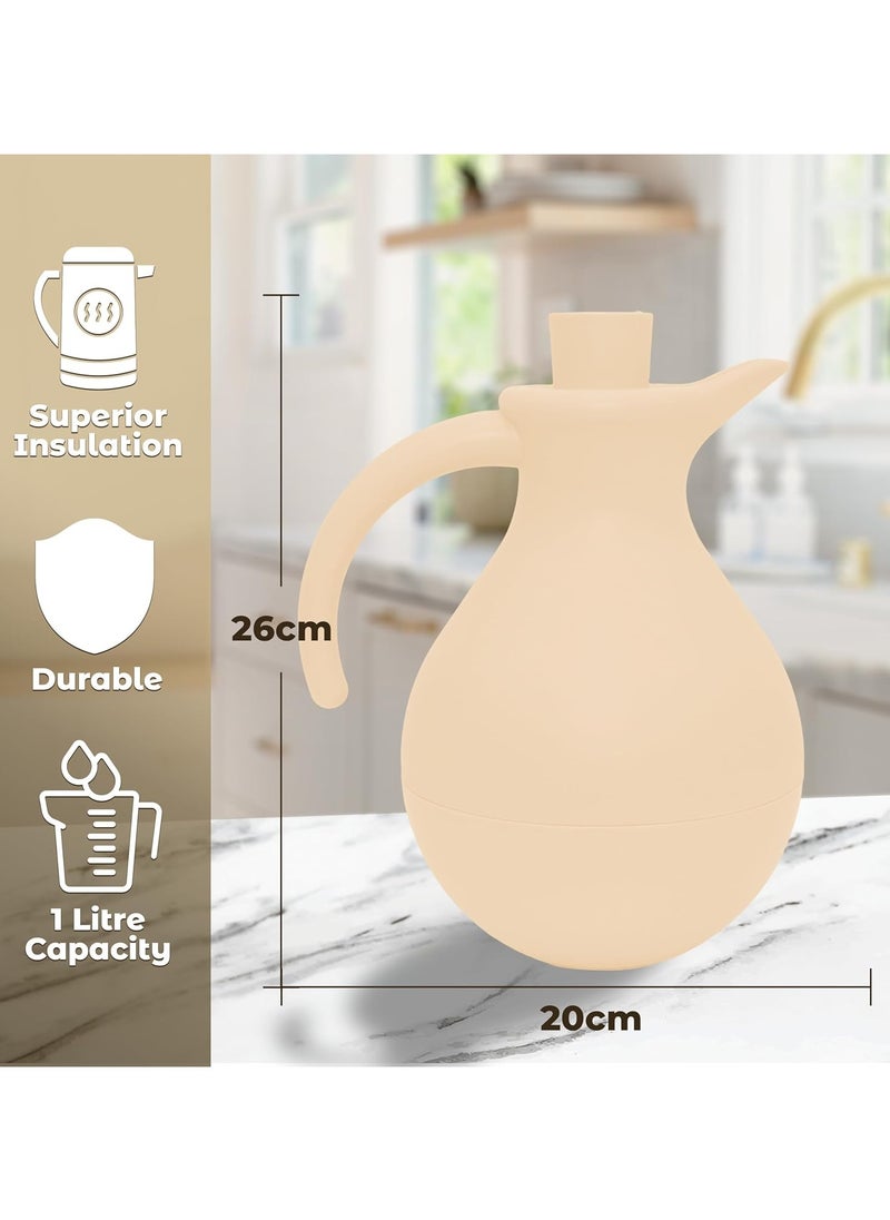 Bright Stone Sand Color Vacuum Flasks, 1L  - Image 4