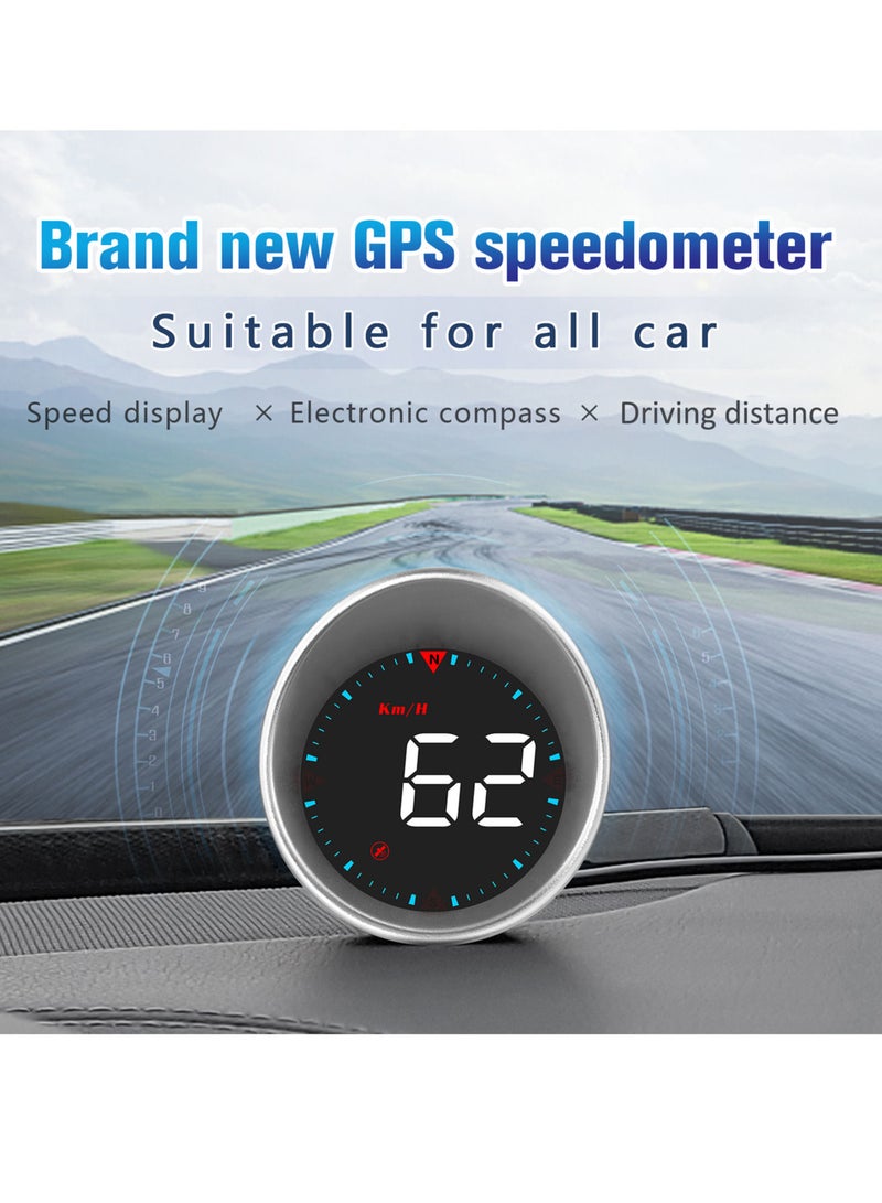 Generic Car HUD Car Head-up Display Digital Speedometer Display Driving Mileage, Compass Angle, Overspeed Alarm and Fatigue Driving Alarm  - Image 4