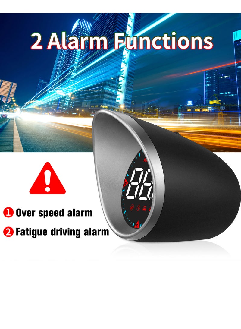 Generic Car HUD Car Head-up Display Digital Speedometer Display Driving Mileage, Compass Angle, Overspeed Alarm and Fatigue Driving Alarm  - Image 5