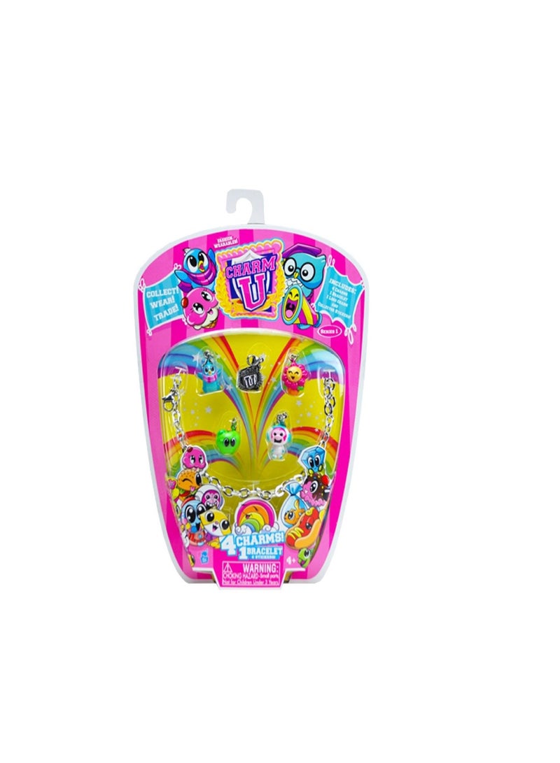 Vivid Vivid Imaginations Charm U Kids Series 1 Collectable Toy with 4 Charms and Bracelet Pack 