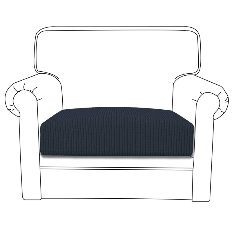 EasyGoing Stretch Chair Cushion Cover Sofa Cushion Furniture Protector Sofa Seat Sofa Slipcover Sofa Cover Soft Flexibility with Elastic BottomChair Cushion Dark Blue