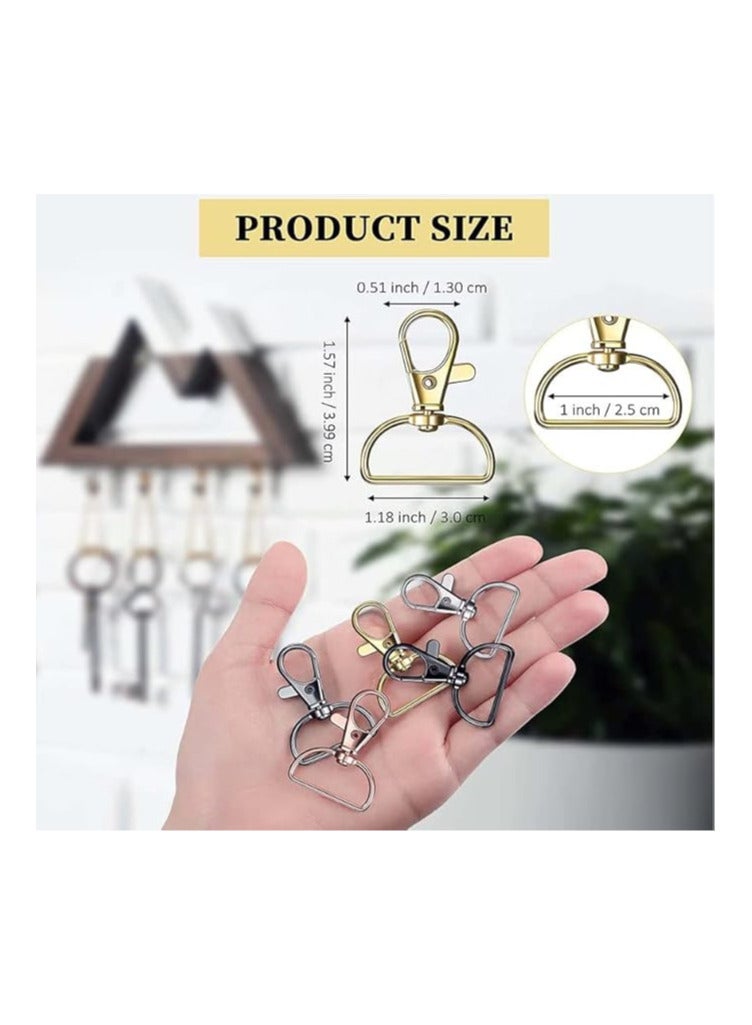 DIY Crafts DIY Crafts 1" inch Round Swivel Snap Hooks and Round Rings, Metal Swivel Lanyard Snap Round Hook, Slide Buckle for Bags, Wallets, Luggage Supplies (1" inch) (1 Pc D Ring, Antique Bronze)  - Image 3