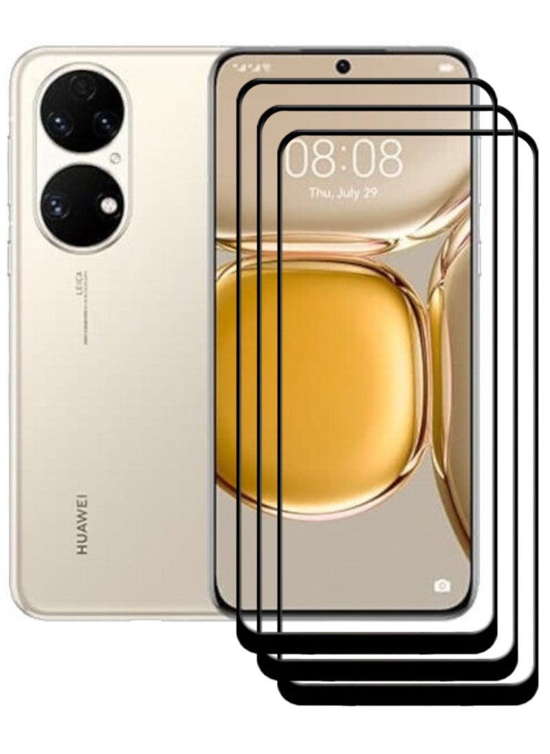ACLIX 3 Pieces Antistatic ESD Dustproof Premium Quality High Definition Tempered Glass Screen Protector Designed For Huawei P50 - Image 1