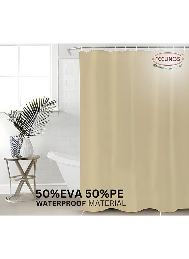 Feelings Feelings Bath Shower Curtain Sand Beige 200X200Cm  - Image 2
