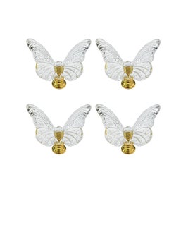 Butterfly Dresser Pulls, Butterfly Cabinet Knobs, 4 Pcs Drawer Knobs Cabinet Knobs Bathroom Door Knobs, Handles Decorative Door, for Cabinet Drawer Cupboard Furniture Door Wardrobe
