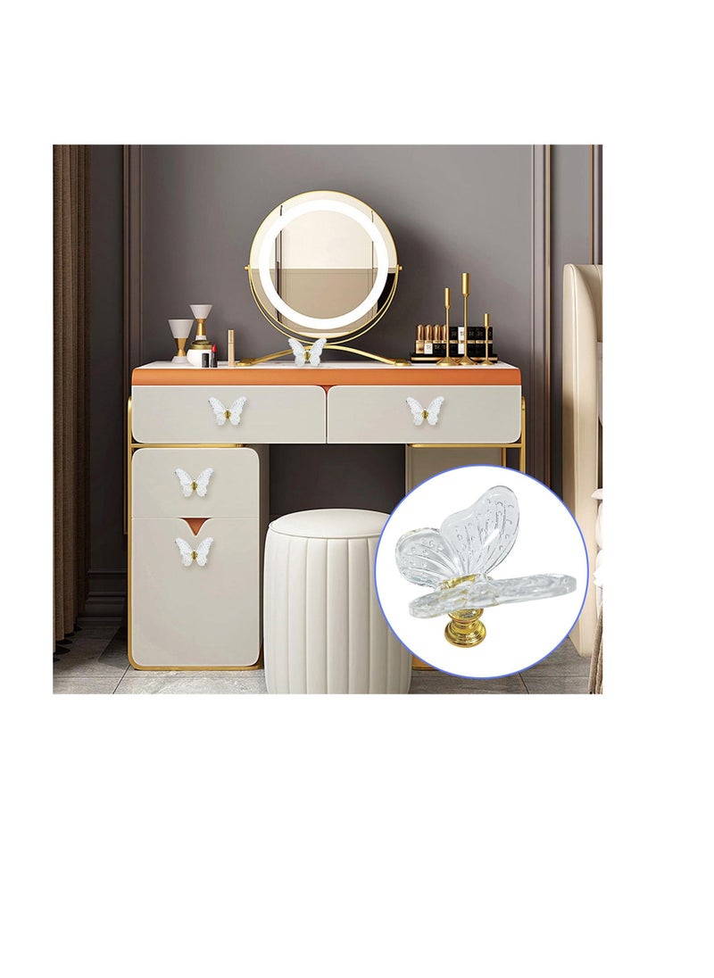 Generic - Butterfly Dresser Pulls, Butterfly Cabinet Knobs, 4 Pcs Drawer Knobs Cabinet Knobs Bathroom Door Knobs, Handles Decorative Door, for Cabinet Drawer Cupboard Furniture Door Wardrobe - Image 1