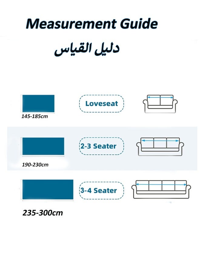 Sofa Slipcover, Stretchable Full Cover Dustproof Sofa Towel Couch Slipcover, machine washable couch cover,Stretchable Full Cover Dustproof Sofa Towel Couch Slipcover, Four Seasons Universal Sofa Cover for Dogs Cats Pets Kids Beige（grey,single） - Image 2