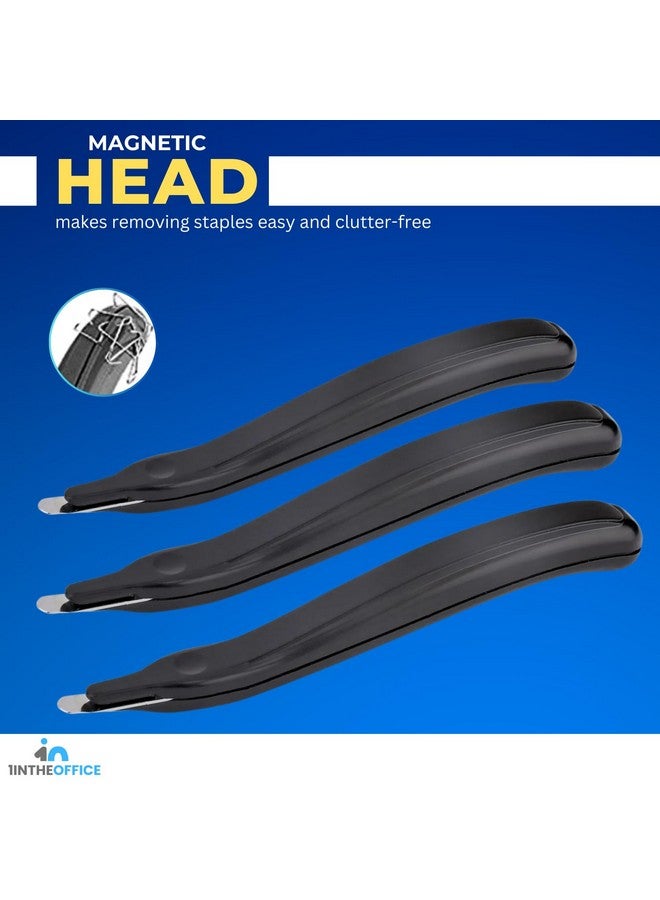 1InTheOffice Staple Remover Tool, Staple Puller, Staple Remover Stick, Magnetic, Black, 6 Pack - Image 5