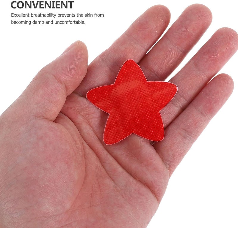 Creative Star Shaped Bandages 20pcs, Small Breathable Fingertip Bandage Patches with Flexible Fabric, Cute Cartoon Red First Aid Wraps and Sports - Image 4