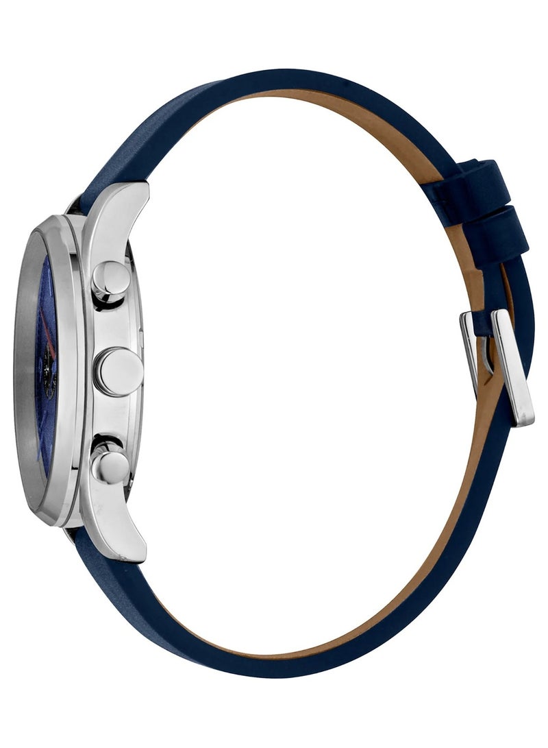 Esprit Stainless Steel Chronograph Men's Watch With Blue Leather Band ES1G210L0025 - Image 2