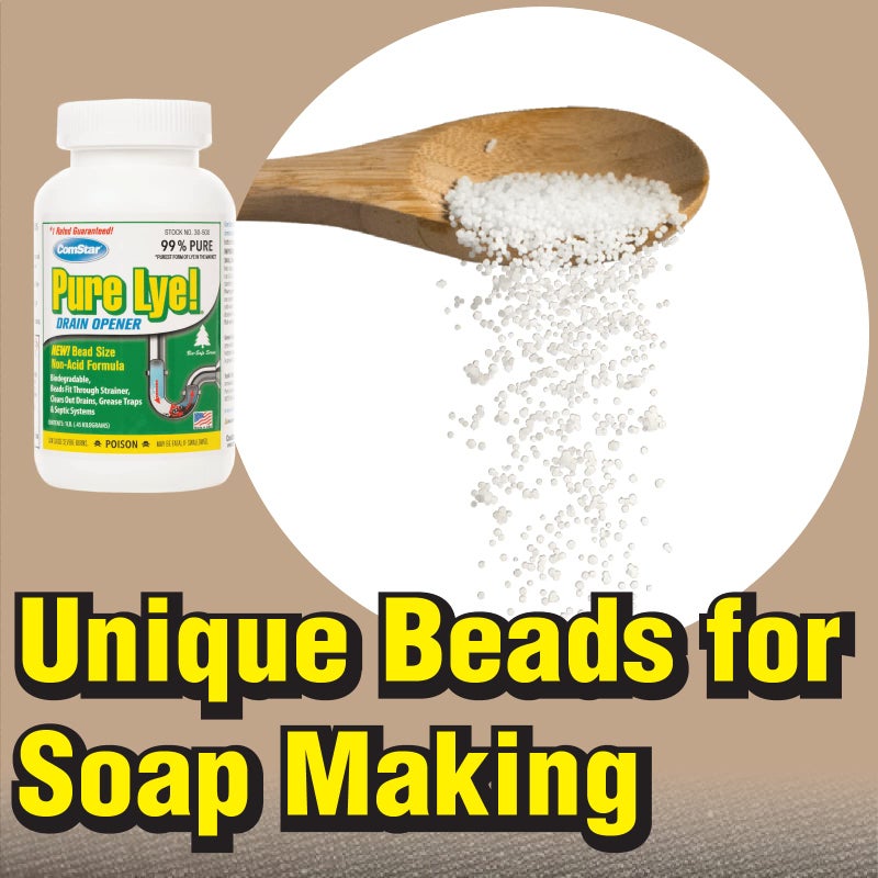 ComStar Pure Lye | 99% Pure Sodium Hydroxide Beads | Eco-Friendly, Industrial Strength, Biodegradable Drain Opener | Safe on Fixtures | Static-Free, Unique Beads for Soap Making | 1 lb. (30-500) - Image 4