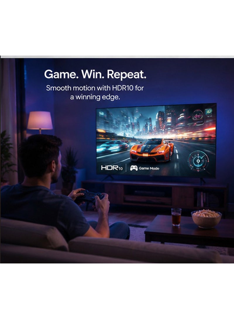 NIKAI 65 Inch 4K QLED Smart TV, 60Hz, Tizen OS Powered by Samsung, Q Series, HDR10, Bluetooth, Dolby Audio, Wide Color Gamut, HDMI, USB, WiFi, 2 Year Warranty, 65QTZNSQLED black - Image 2