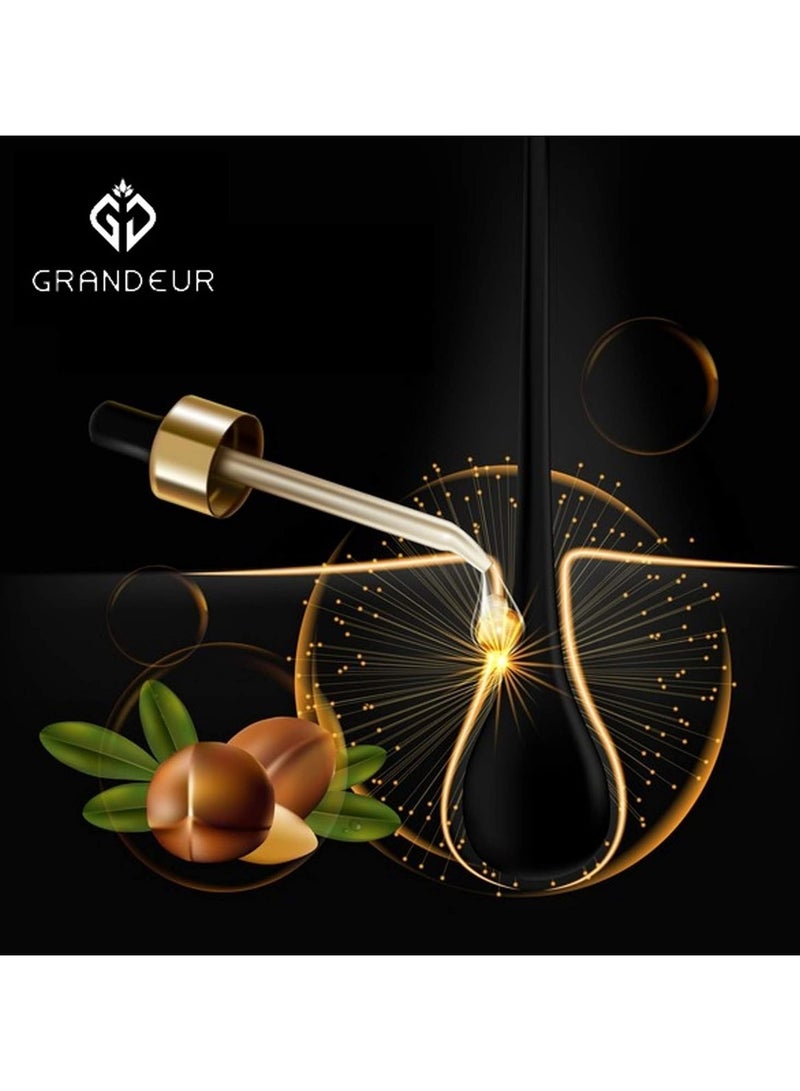 Grandeur 100% Pure And Natural Moroccan Argan Oil 30ml for Dry and Coarse Hair and Skin care 30mL Hair Fall Control Hair Growth - Image 3