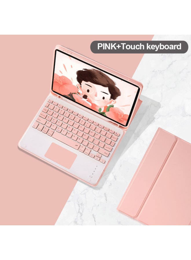 Batch For IPad10.2 Touch Bluetooth Keyboard Protective Case Air5 Pen Slot Leather Case Pro11 Tablet Case 9 Generation-Color:Sky Cloud Blue + Trackpad Keyboard + Bluetooth Mouse-Applicable Model:2021 - Image 5