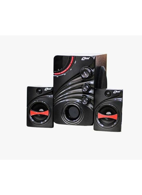 Zero Subwoofer 2.1 ZR3050 Supports Flash, Memory Card and Bluetooth With Remote Control For Easy Control Black