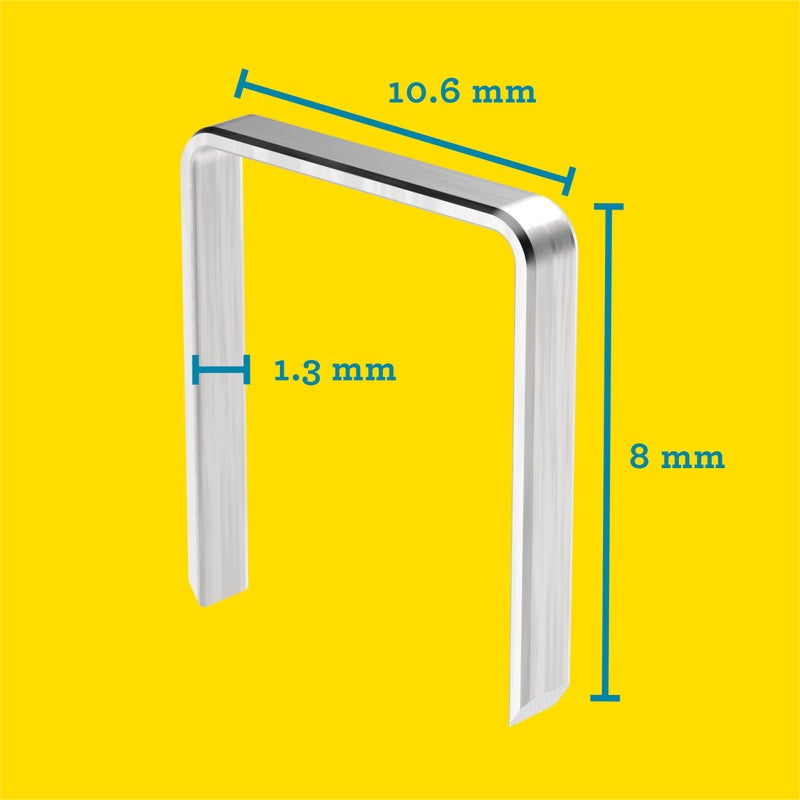 Rapid High-Performance Staples for Insulation, Thin Plastics, Cardboard and Carpets Flatwire No. 140, Leg Length 8mm, Staple Gun Staples, Galvanised Steel, 5000 Pieces, Boxed (11908111) - Image 2
