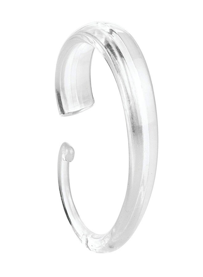 InterDesign iDesign Plastic Shower Curtain C Hooks, Set of 12 - 2.38" x 1.75" x 0.5", Clear - Image 1