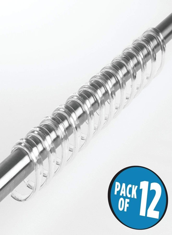 InterDesign iDesign Plastic Shower Curtain C Hooks, Set of 12 - 2.38" x 1.75" x 0.5", Clear - Image 5