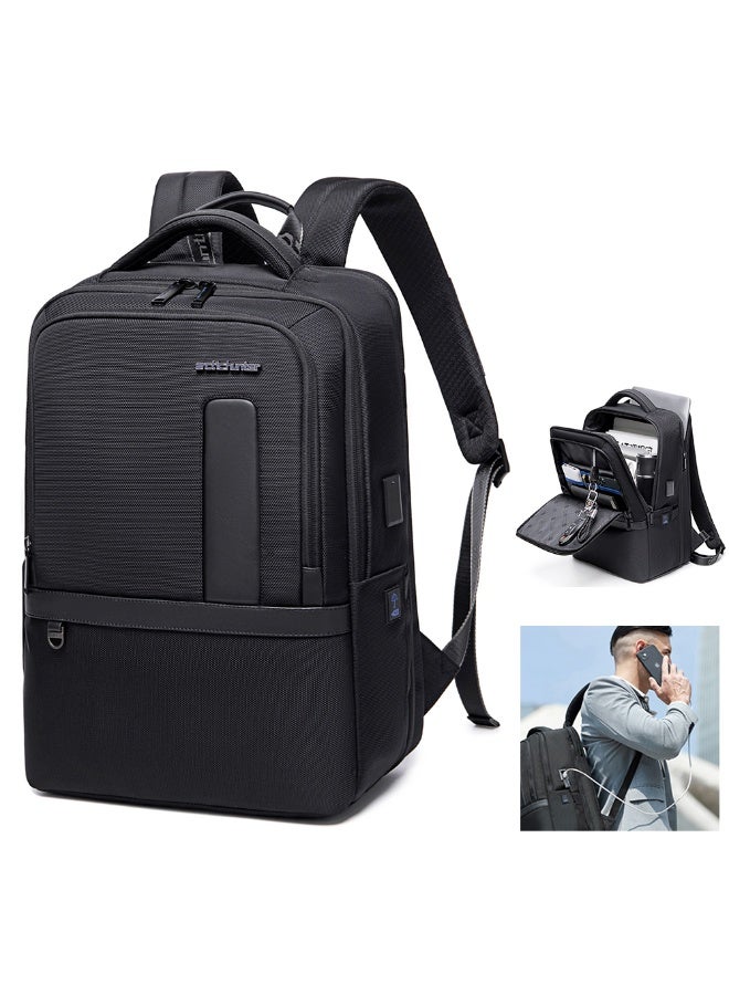 Arctic Hunter Business Backpack for Men with USB & Type-C Port 27L Expanded Laptop Backpack for Upto 16-inch Laptop 1680D Polyester Water-resistant Padded Backpack for Office Travel - Image 1