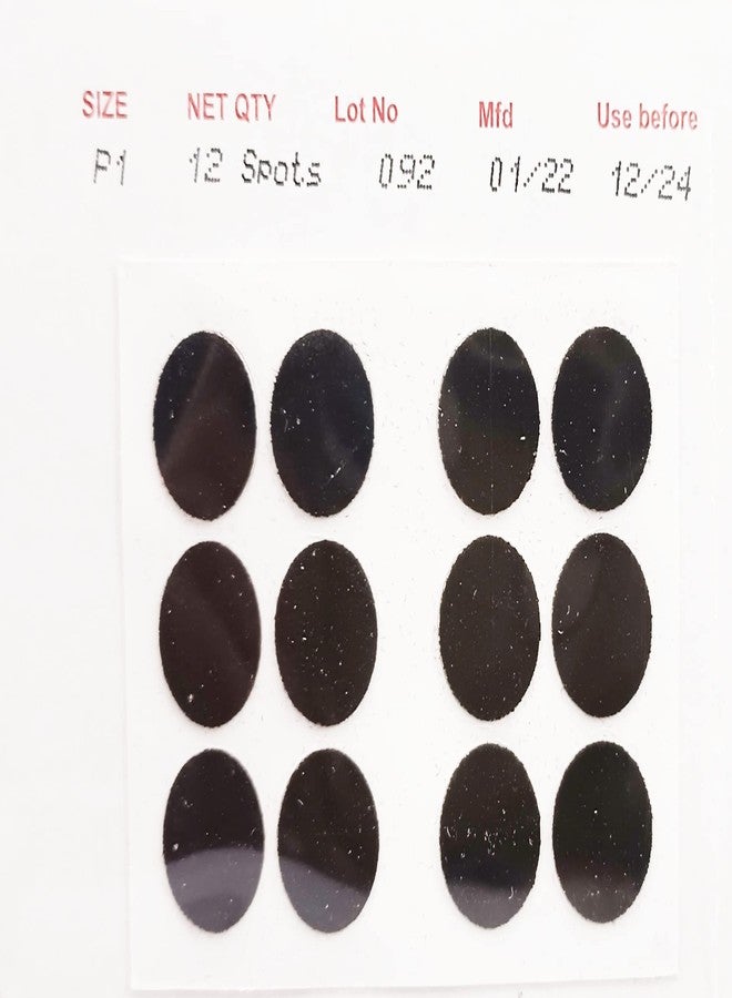 Eyetex pallavi Round bindi P1 Black (pack of 10 flaps)+ Fancy designer bindis 1 card - Image 2
