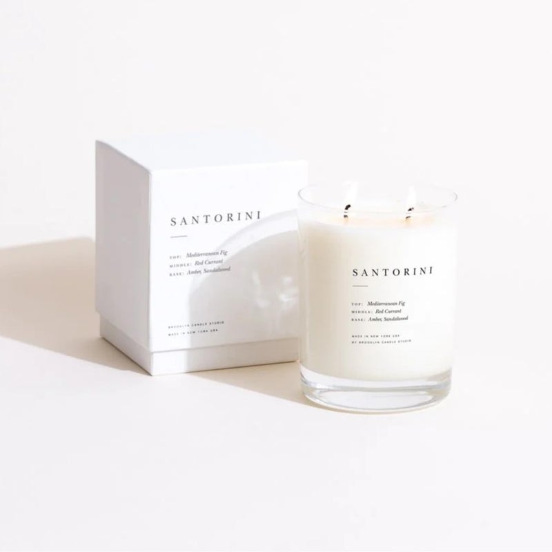 Brooklyn Candle Studio Santorini Classic 2 Wick Candle - Luxury Scented Candle, Vegan Soy Wax, Hand Poured in The USA, 70 Hour Slow Burn Time - 13oz - Image 2