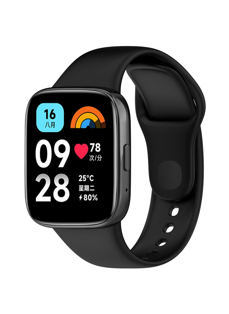 Generic - Straps Compatible with Redmi Watch 3 Active Smartwatch Soft TPU Band for Men, Women,Black - Image 1
