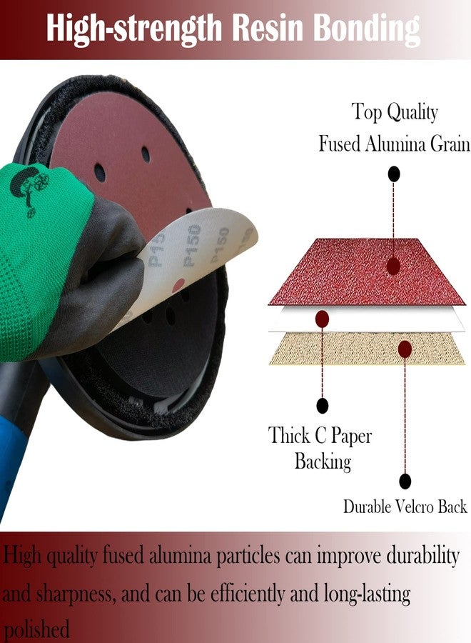 SACKORANGE 30 PCS 9 Inch 6 Hole 60 Grit Drywall Sanding Discs - 9” Hook & Loop Aluminum Oxide Sander Disc Grinding Abrasive Sandpaper for Drywall Sander Wood Furniture Finishing - Image 3