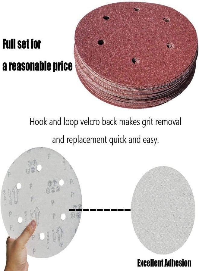 SACKORANGE 30 PCS 9 Inch 6 Hole 60 Grit Drywall Sanding Discs - 9” Hook & Loop Aluminum Oxide Sander Disc Grinding Abrasive Sandpaper for Drywall Sander Wood Furniture Finishing - Image 4