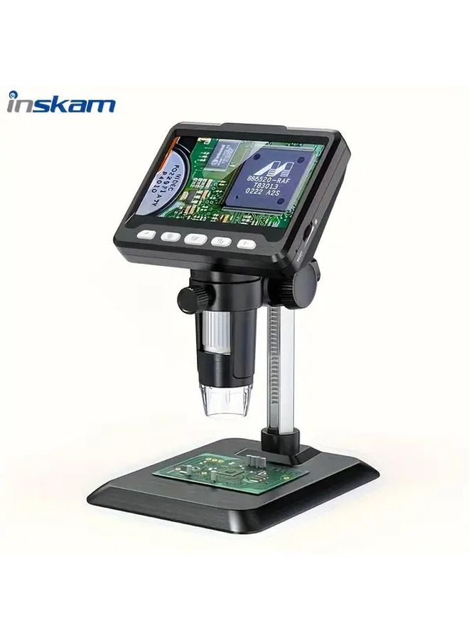 4.3 Inch 1000X Digital Microscope With 8 LED Lights USB PC Compatible For Inspection - Image 1