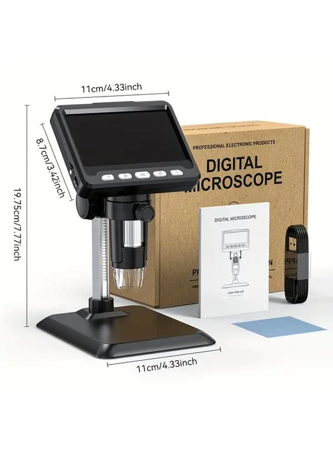4.3 Inch 1000X Digital Microscope With 8 LED Lights USB PC Compatible For Inspection - Image 3