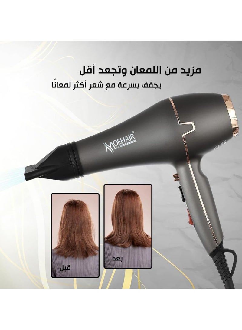 MoeHair 7000W Hair Dryer - Superior Drying Performance with Multiple Settings, Ionic Care, and Overheat Protection MO-7120 - Image 4