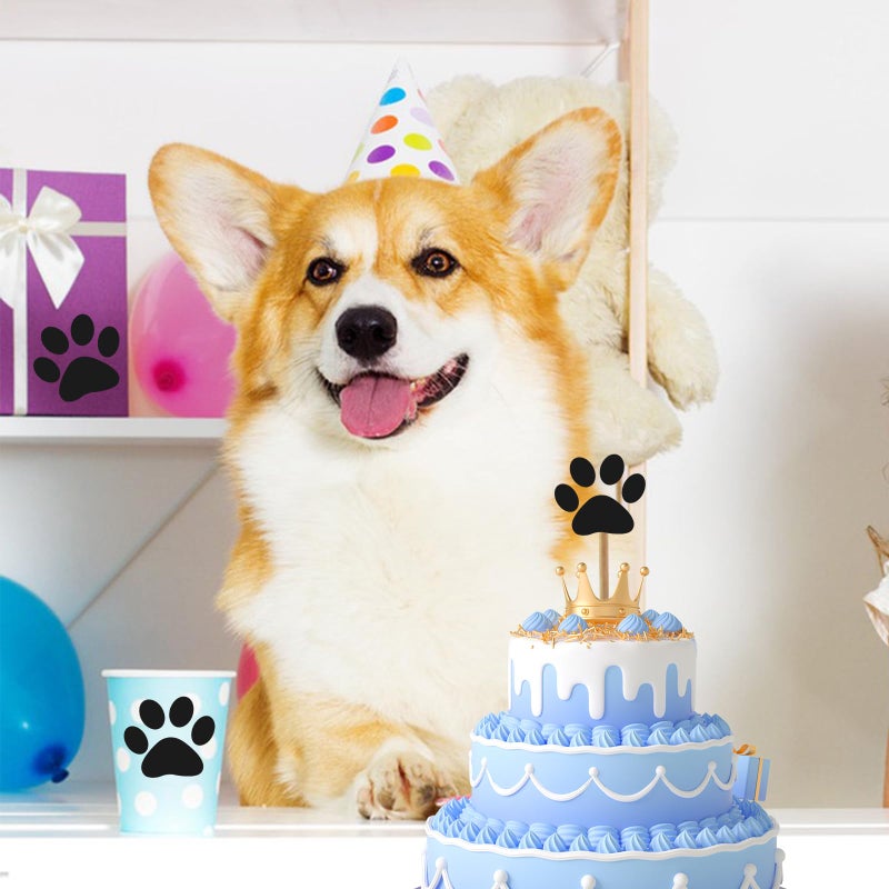 ANWYLL ملصقات Anwyll Paw ملصقات مطبوعة بمخالب شفافة 500 قطعة مقاس 1.5 بوصة ملصقات مطبوعة بمخالب الجرو والكلب والدب ذاتية اللصق وشفافة سوداء لملصقات دورية باو لمغلف عيد الميلاد وتغليف الهدايا - Image 4
