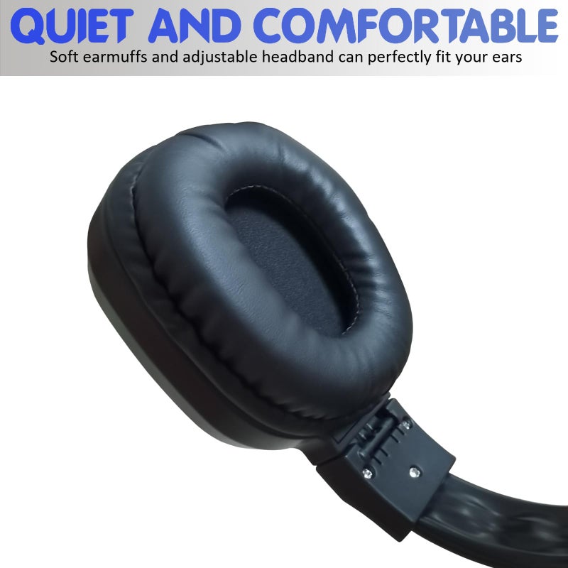 SWDSTP Portable Personal FM Radio Headphones with Good Reception, LED Display, Soft Ear Muffs, FM Headset Radio for Walking, Jogging, Meeting FM Receiver, Powered by 2 AAA Batteries(Not Included) - Image 4