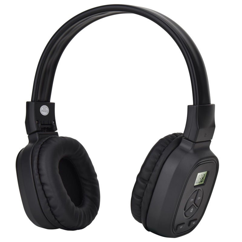 SWDSTP Portable Personal FM Radio Headphones with Good Reception, LED Display, Soft Ear Muffs, FM Headset Radio for Walking, Jogging, Meeting FM Receiver, Powered by 2 AAA Batteries(Not Included) - Image 1