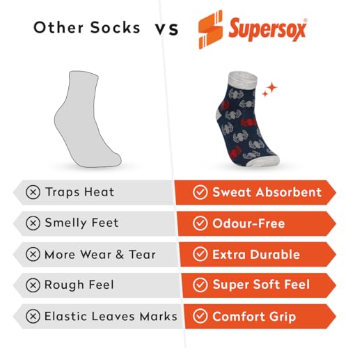 Supersox Disney Spiderman Ankle Length Socks Collection for Men (Pack of 5) - Image 5