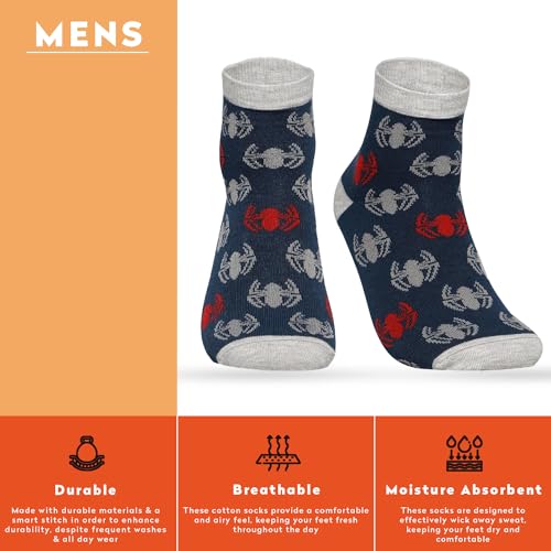 Supersox Disney Spiderman Ankle Length Socks Collection for Men (Pack of 5) - Image 4