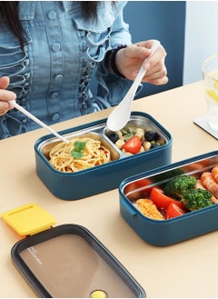 Lunch Box, Leakproof Double-Layer Lunch Container Stainless Steel Bento Box for Kids and Adults, Easy Clean and Airtight Design, Blue - pzsku/Z90D1D32757FA8C58979BZ/45/_/1727072236/9be64a02-4823-45e1-9e4f-cbb10f658b11