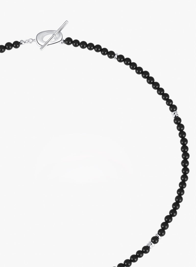 Raia Midnight Rhythm Necklace - 925 Sterling Silver - Black Onyx - Image 1
