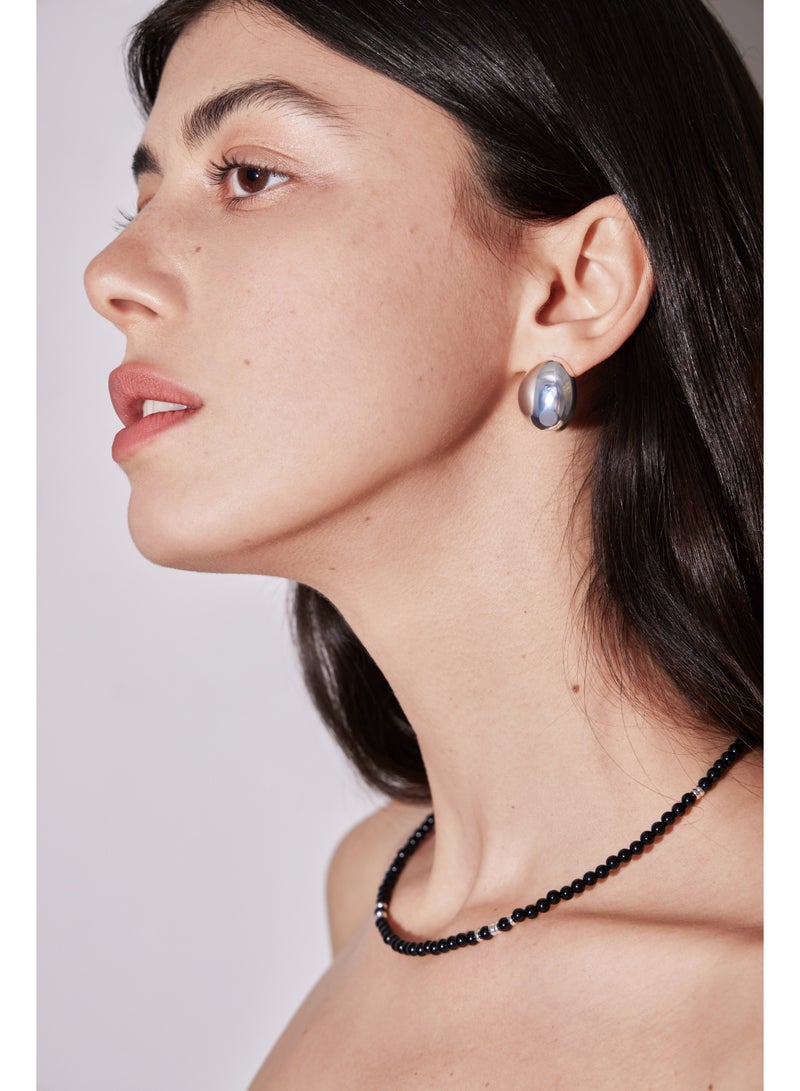 Raia Midnight Rhythm Necklace - 925 Sterling Silver - Black Onyx - Image 4