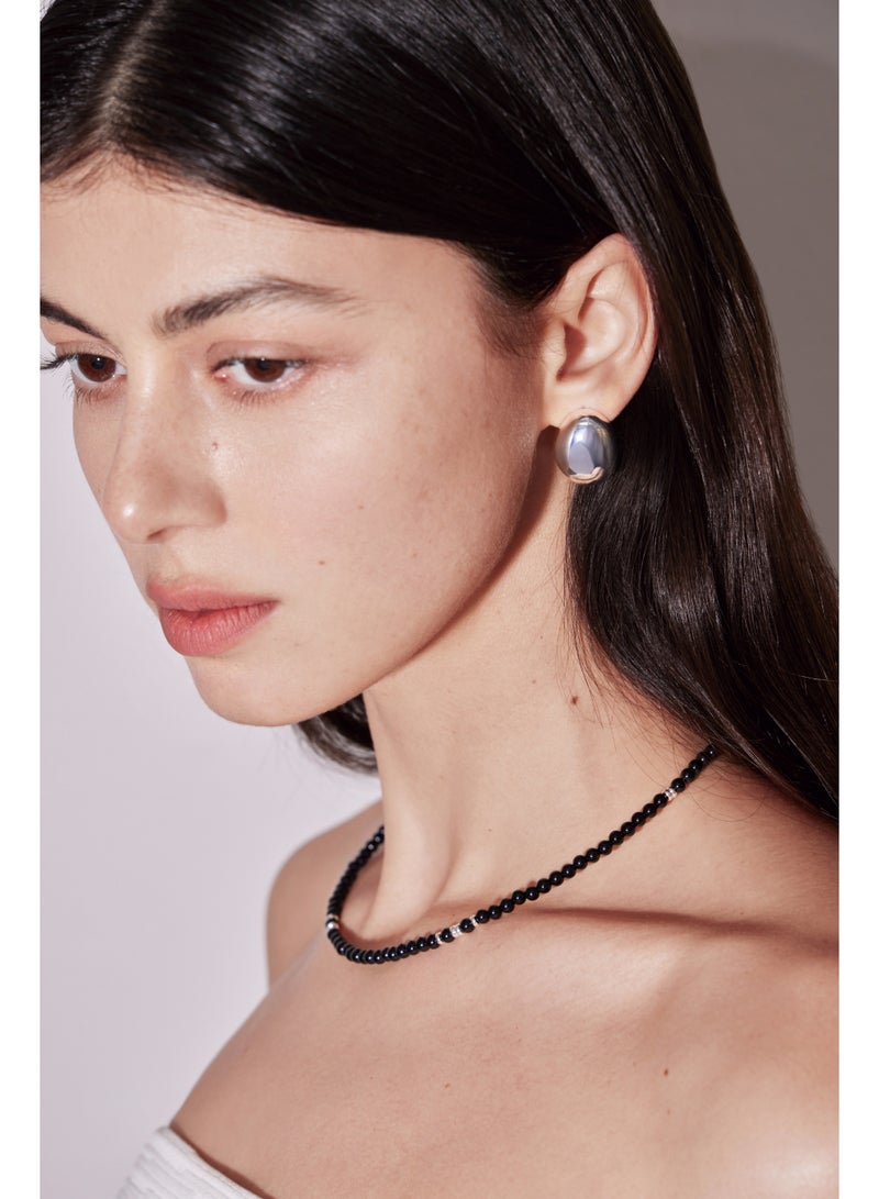 Raia Midnight Rhythm Necklace - 925 Sterling Silver - Black Onyx - Image 5