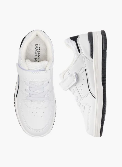 Mister Duchini Boys Panelled Sneakers with Hook and Loop Closure