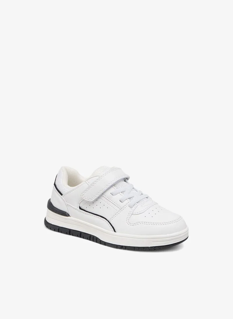 Mister Duchini Boys Panelled Sneakers with Hook and Loop Closure